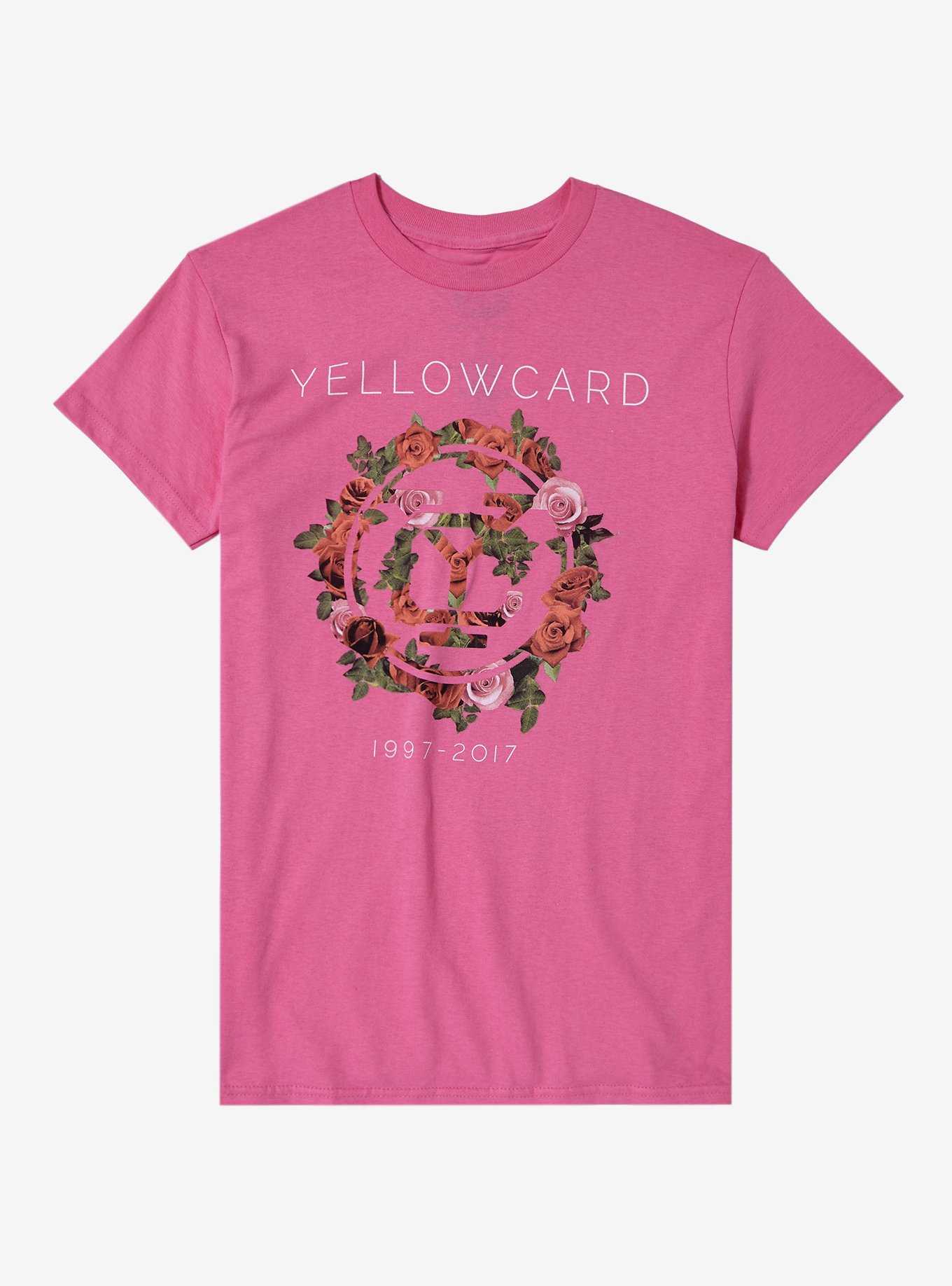 Yellowcard Flower Logo Boyfriend Fit Girls T-Shirt, , hi-res