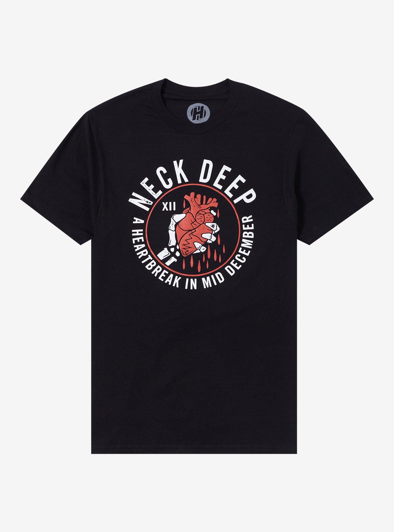 Neck Deep A Heartbreak In Mid-December Boyfriend Fit Girls T-Shirt, BLACK, hi-res