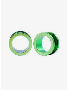 Steel Anodized Green Eyelet Plug 2 Pack, , hi-res