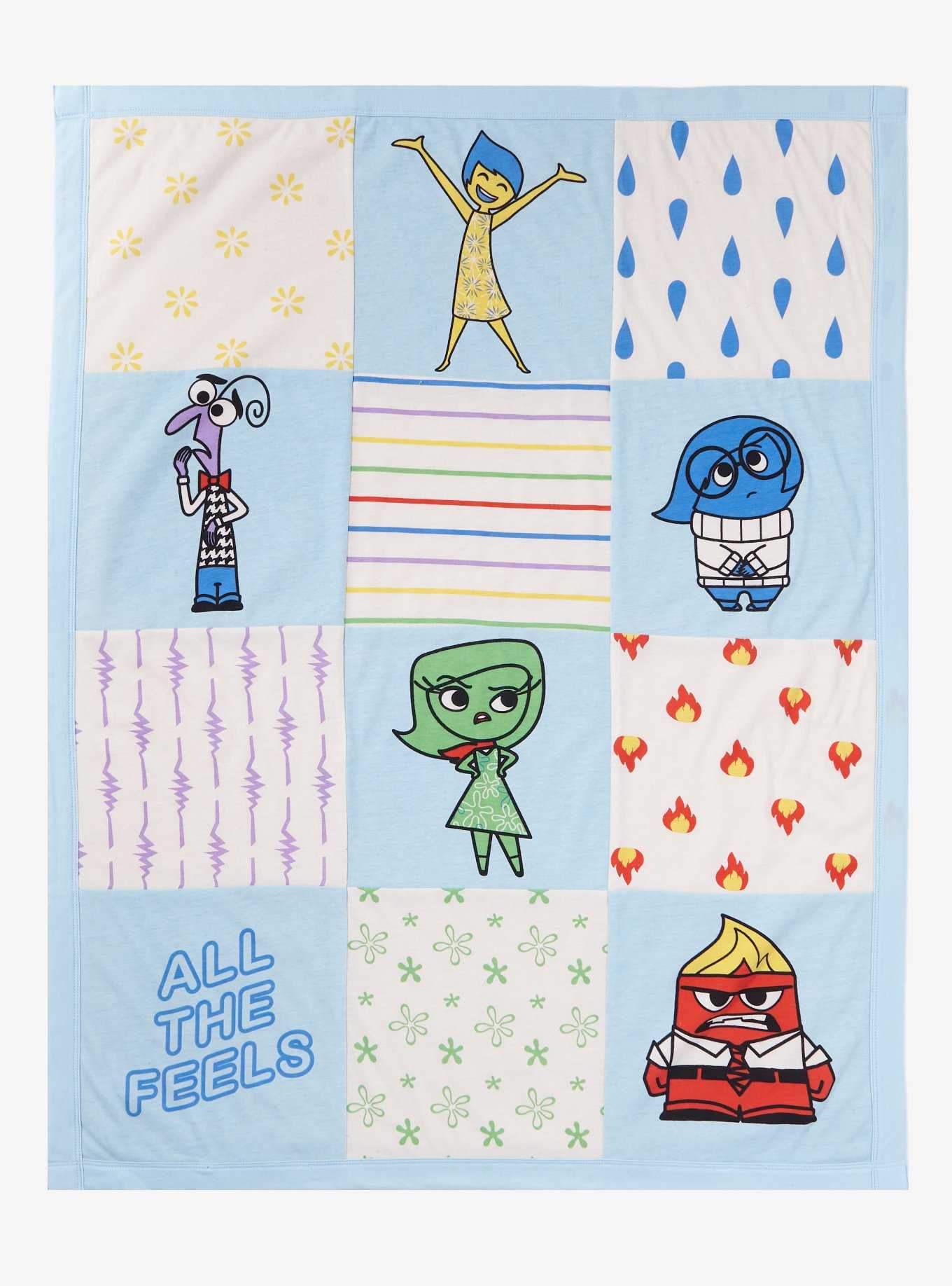 Disney Pixar Inside Out Emotions Quilted Baby Blanket — BoxLunch Exclusive, , hi-res