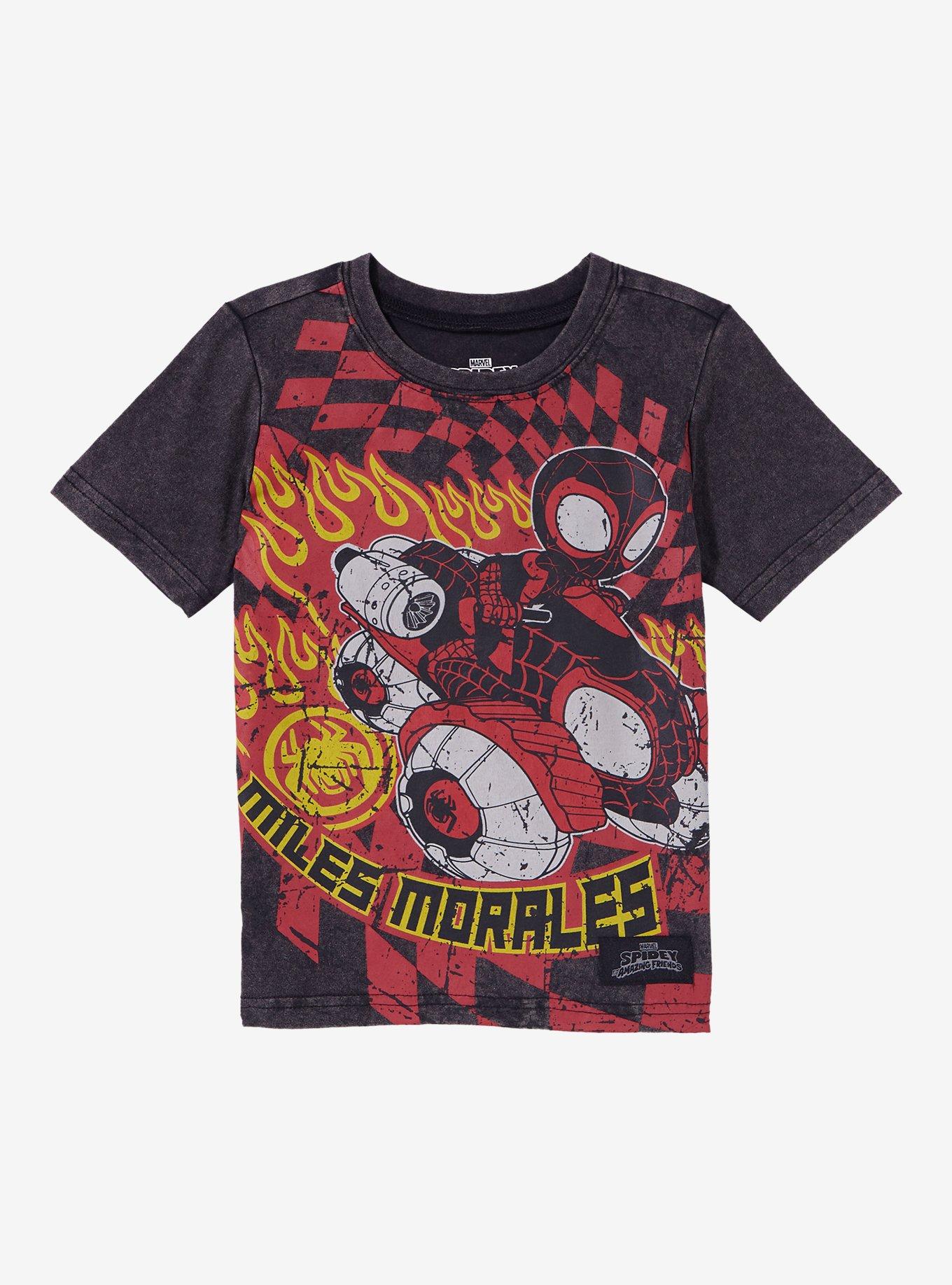 Marvel Spider-Man Miles Morales Racing Toddler T-Shirt - BoxLunch Exclusive, MULTI, hi-res