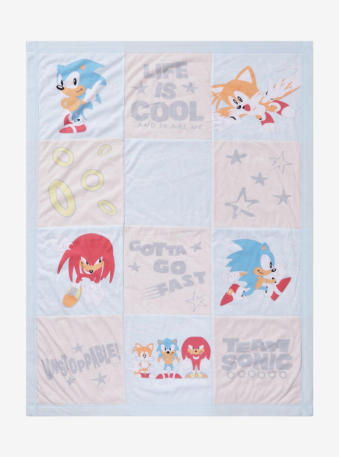 Sonic the Hedgehog Characters Quilted Baby Blanket - BoxLunch Exclusive, , hi-res