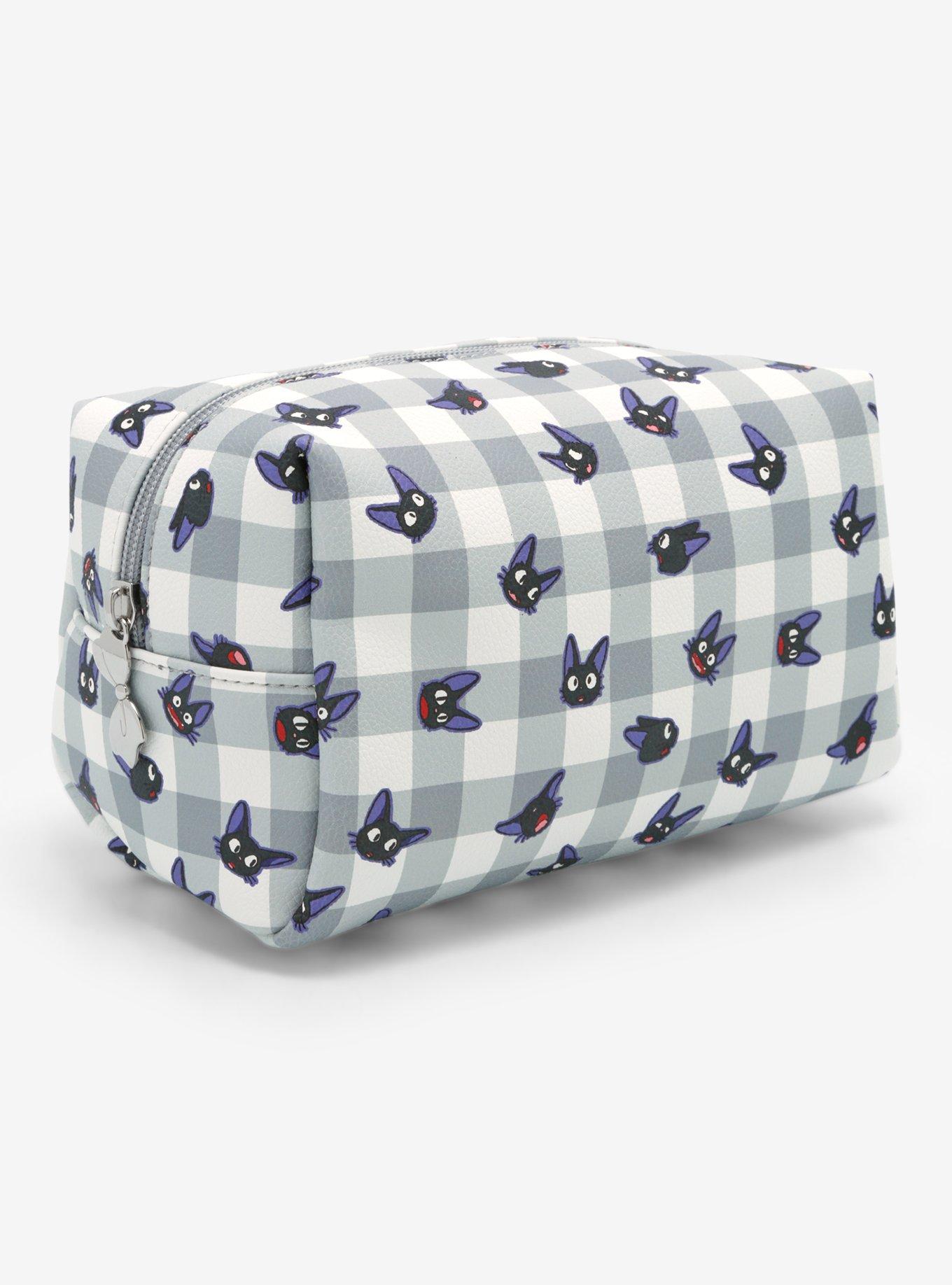 Studio Ghibli Kiki's Delivery Service Jiji Gingham Makeup Bag, , hi-res