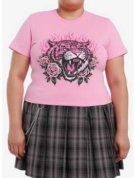 Sweet Society Roaring Tiger Pink Girls Baby T-Shirt Plus Size, , hi-res
