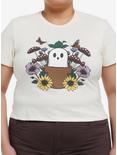 Thorn & Fable Ghost & Flowers Girls Crop T-Shirt Plus Size, MULTI, hi-res