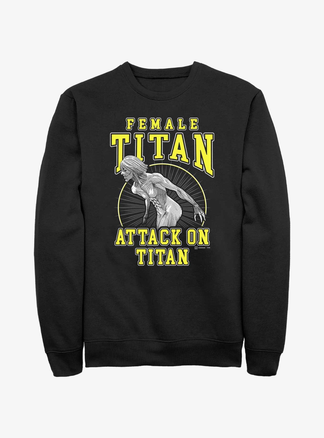Attack on Titan Female Titan Annie Sweatshirt, BLACK, hi-res