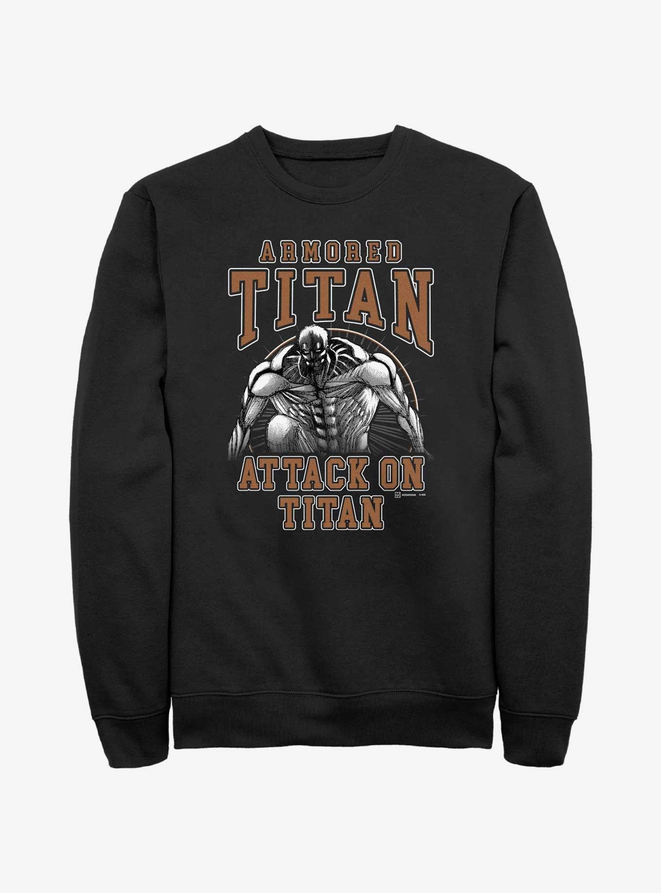 Attack on Titan Armored Titan Reiner Sweatshirt, BLACK, hi-res