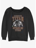 Attack on Titan Armored Titan Reiner Womens Slouchy Sweatshirt, BLACK, hi-res