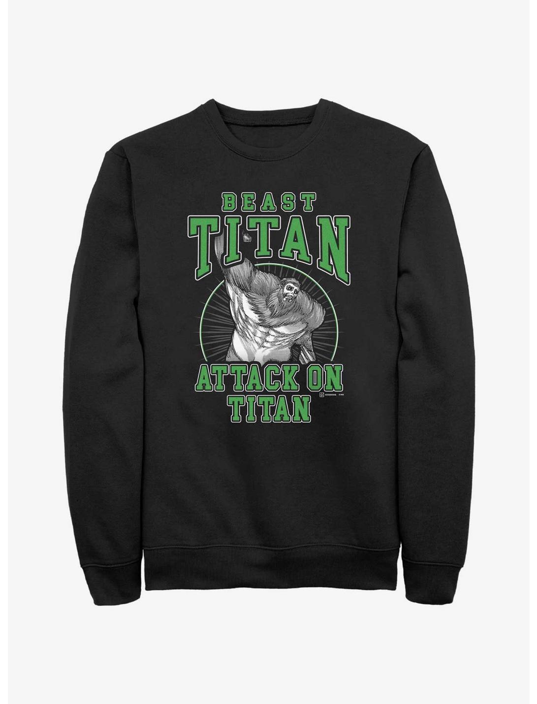Attack on Titan Beast Titan Zeke Sweatshirt, BLACK, hi-res