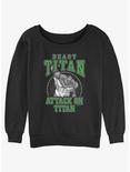 Attack on Titan Beast Titan Zeke Womens Slouchy Sweatshirt, BLACK, hi-res