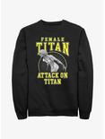 Attack on Titan Female Titan Annie Sweatshirt, BLACK, hi-res