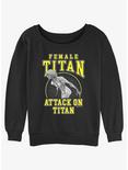 Attack on Titan Female Titan Annie Womens Slouchy Sweatshirt, BLACK, hi-res