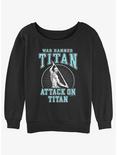 Attack on Titan War Hammer Titan Lara Tybur Womens Slouchy Sweatshirt, BLACK, hi-res
