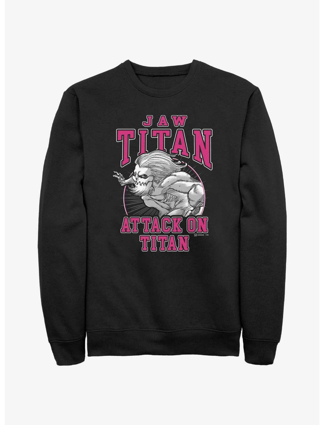 Attack on Titan Jaw Titan Falco Sweatshirt, BLACK, hi-res