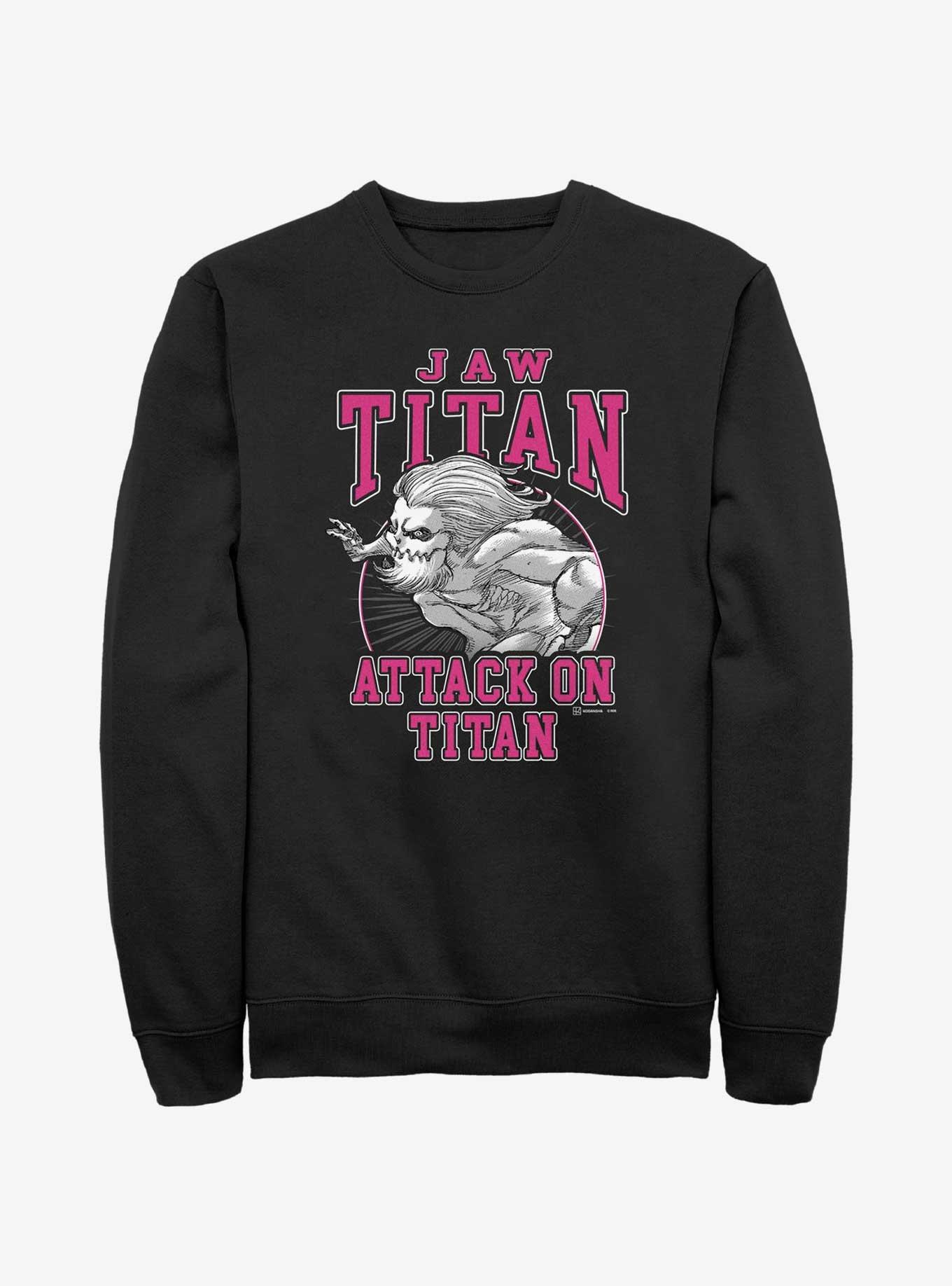 Attack on Titan Jaw Titan Falco Sweatshirt, BLACK, hi-res