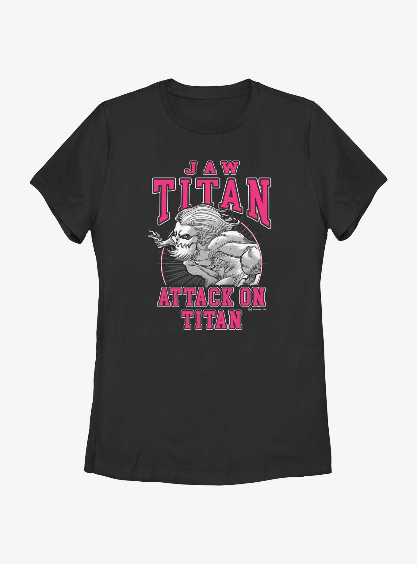 Attack on Titan Jaw Titan Falco Womens T-Shirt, BLACK, hi-res