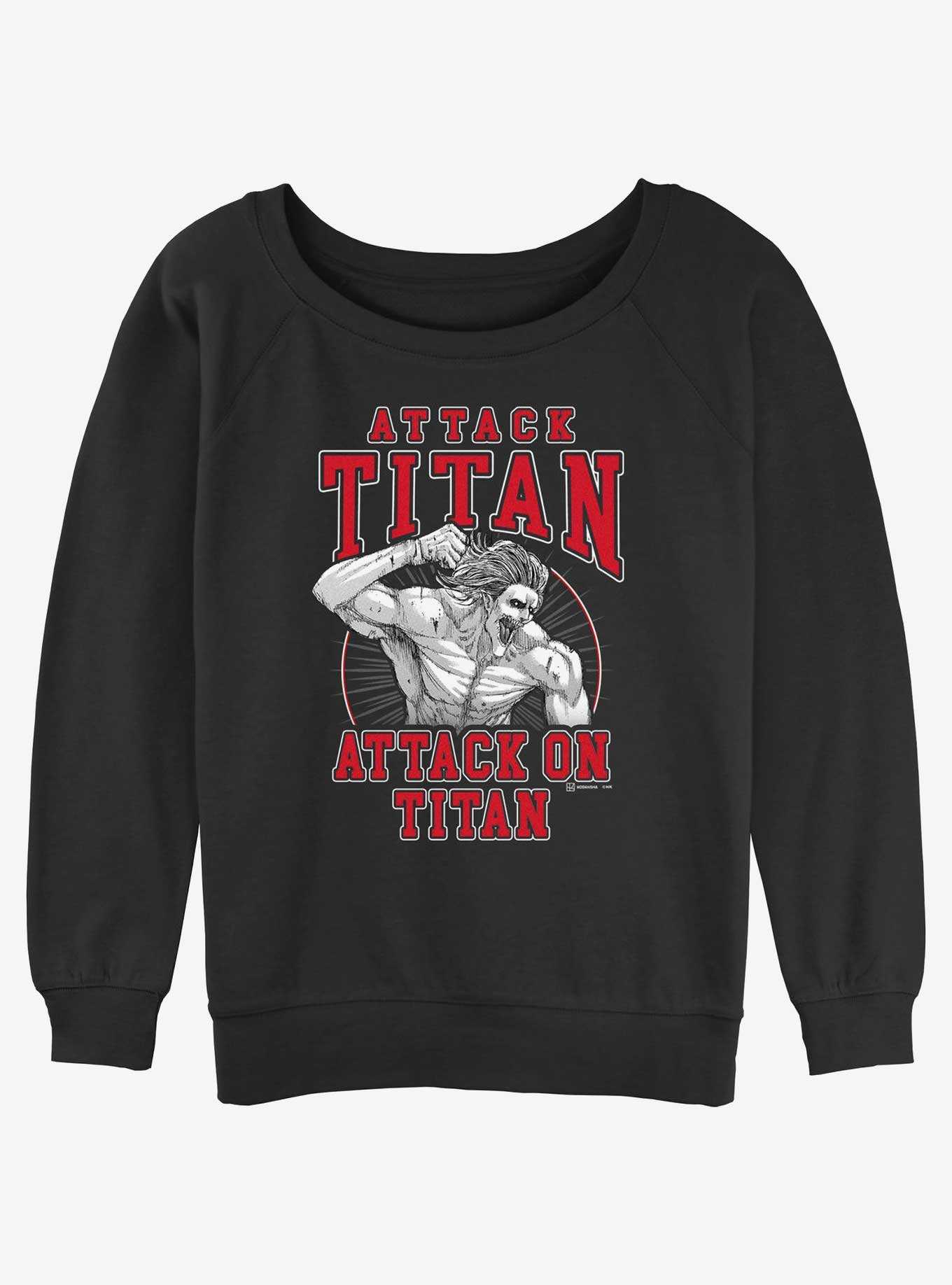 Attack on Titan Attack Titan Eren Womens Slouchy Sweatshirt, , hi-res