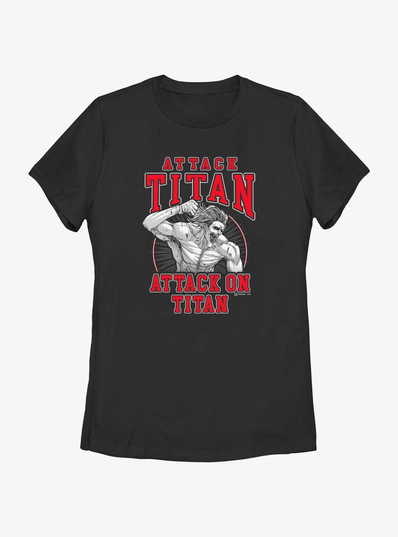 Attack on Titan Attack Titan Eren Womens T-Shirt, BLACK, hi-res
