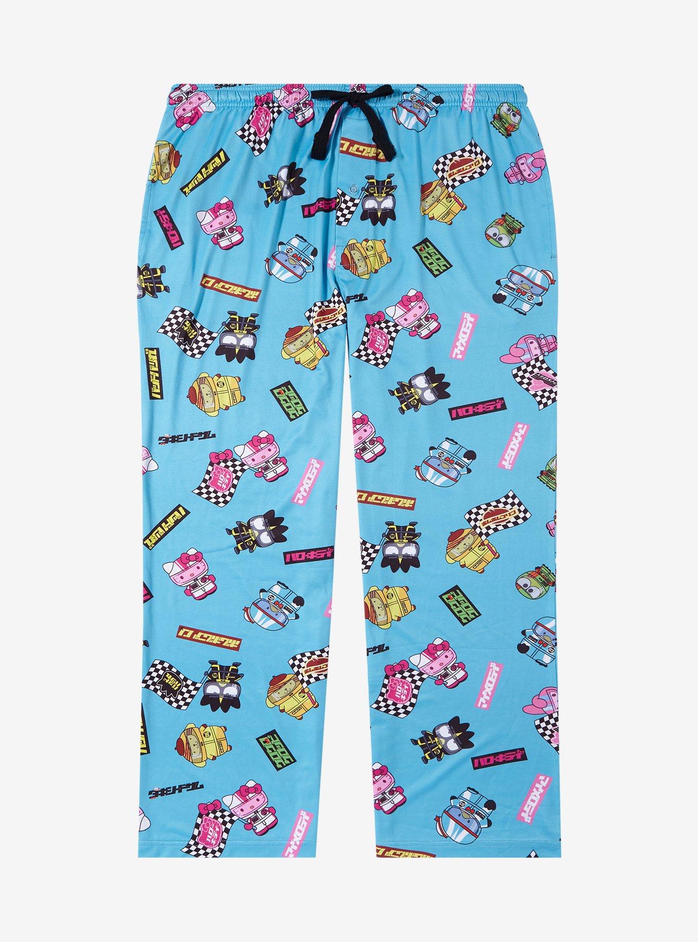 Sanrio Hello Kitty and Friends Racing Allover Print Plus Size Sleep Pants &mdash; BoxLunch Exclusive, BLUE, hi-res