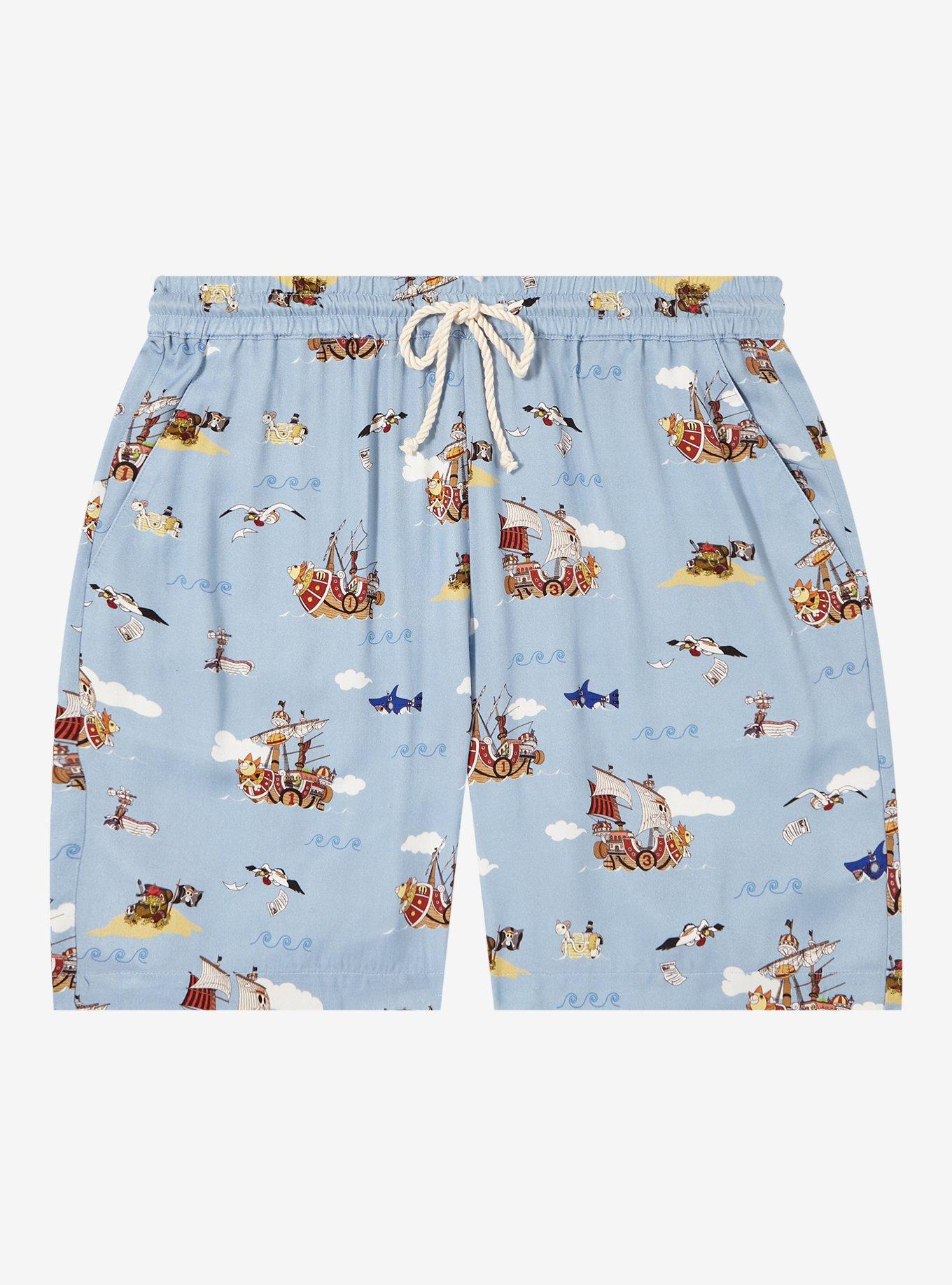 One Piece Ships Allover Print Woven Shorts - BoxLunch Exclusive