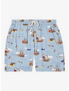 One Piece Ships Allover Print Woven Shorts - BoxLunch Exclusive, , hi-res