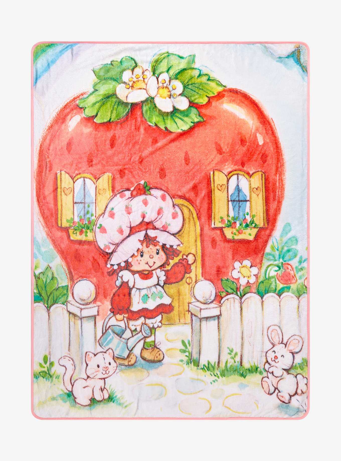 Strawberry Shortcake Strawberry House Illustrated Fleece Throw, , hi-res