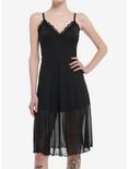 Cosmic Aura® Black Lace Mesh Midi Dress, BLACK, hi-res