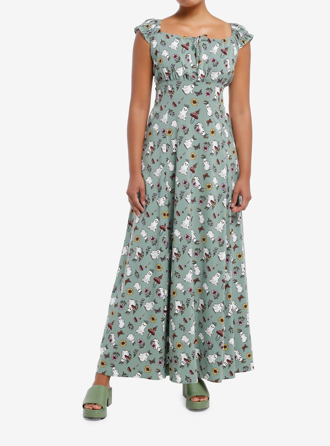 Thorn & Fable Mushroom Ghost Empire Maxi Dress, , hi-res