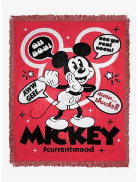 Disney Mickey Mouse Aww Shucks Jacquard Throw, , hi-res