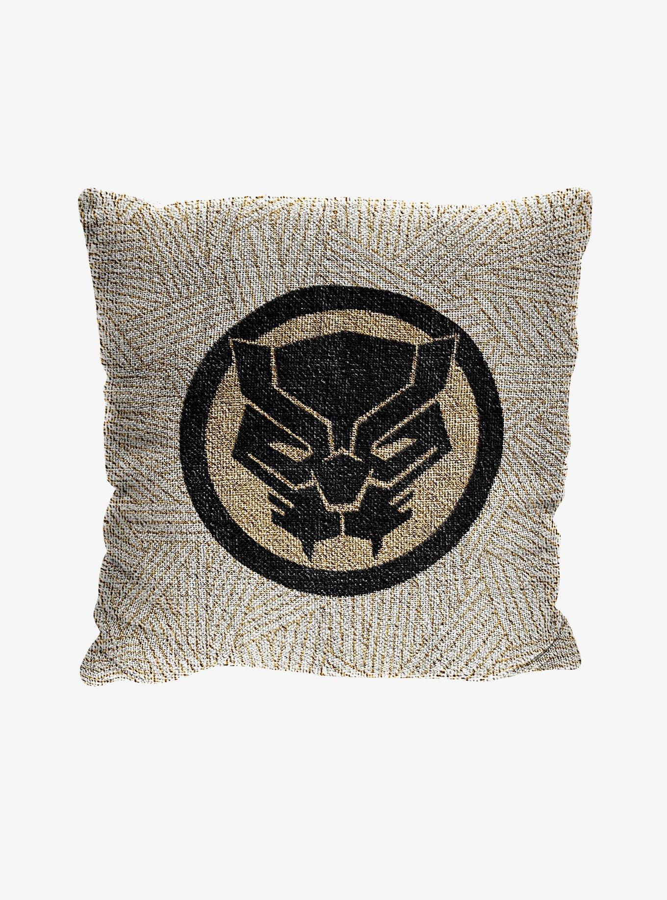 Marvel Black Panther Facing Fierce Jacquard Pillow, , hi-res