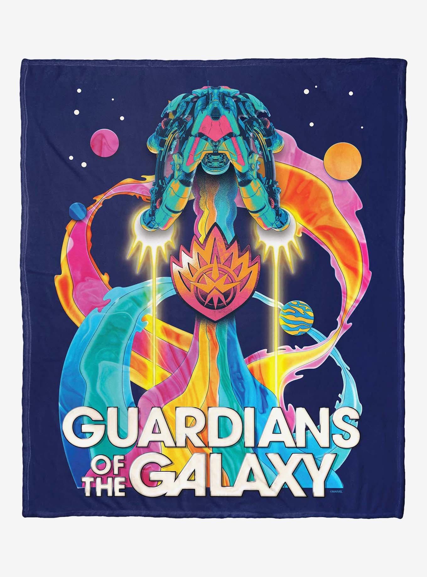 Marvel Guardians of the Galaxy: Vol. 3 Psychedelic Space Ship Silk Touch Throw Blanket, , hi-res