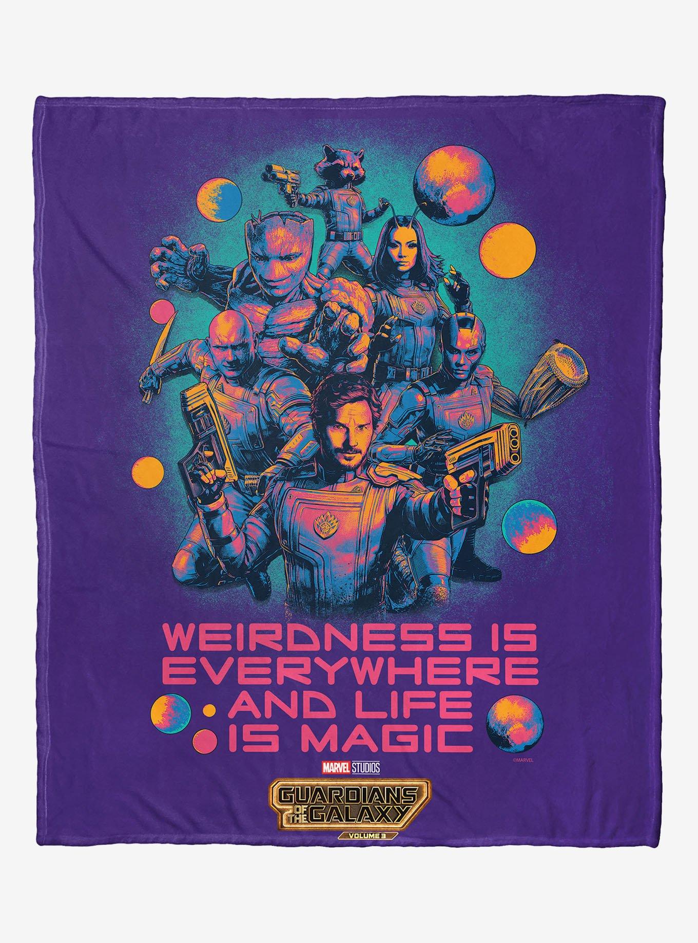 Marvel Guardians of the Galaxy: Vol. 3 Weirdness Is Everywhere Silk Touch Throw Blanket, , hi-res