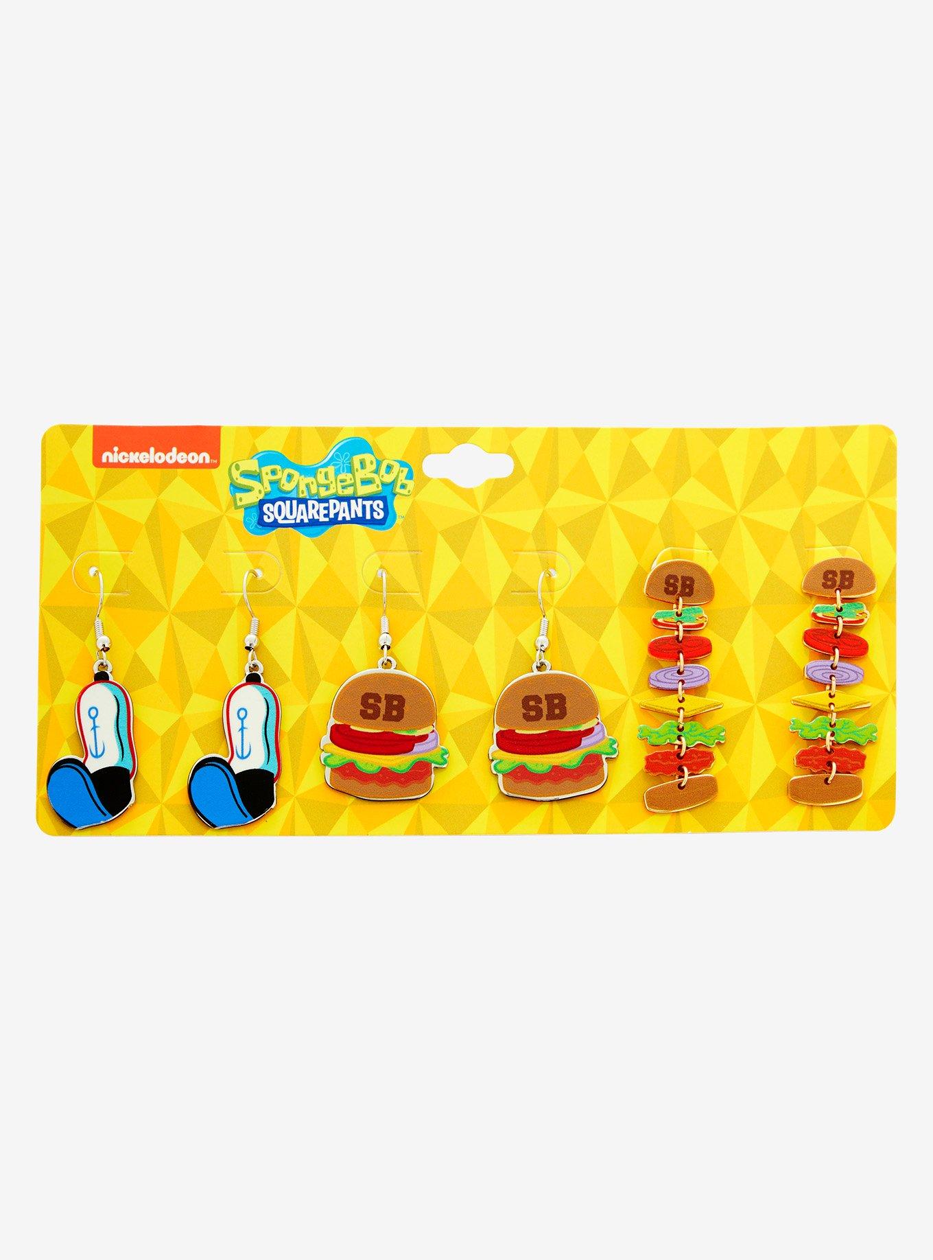 SpongeBob SquarePants Krabby Patty Earring Set &mdash; BoxLunch Exclusive, , hi-res