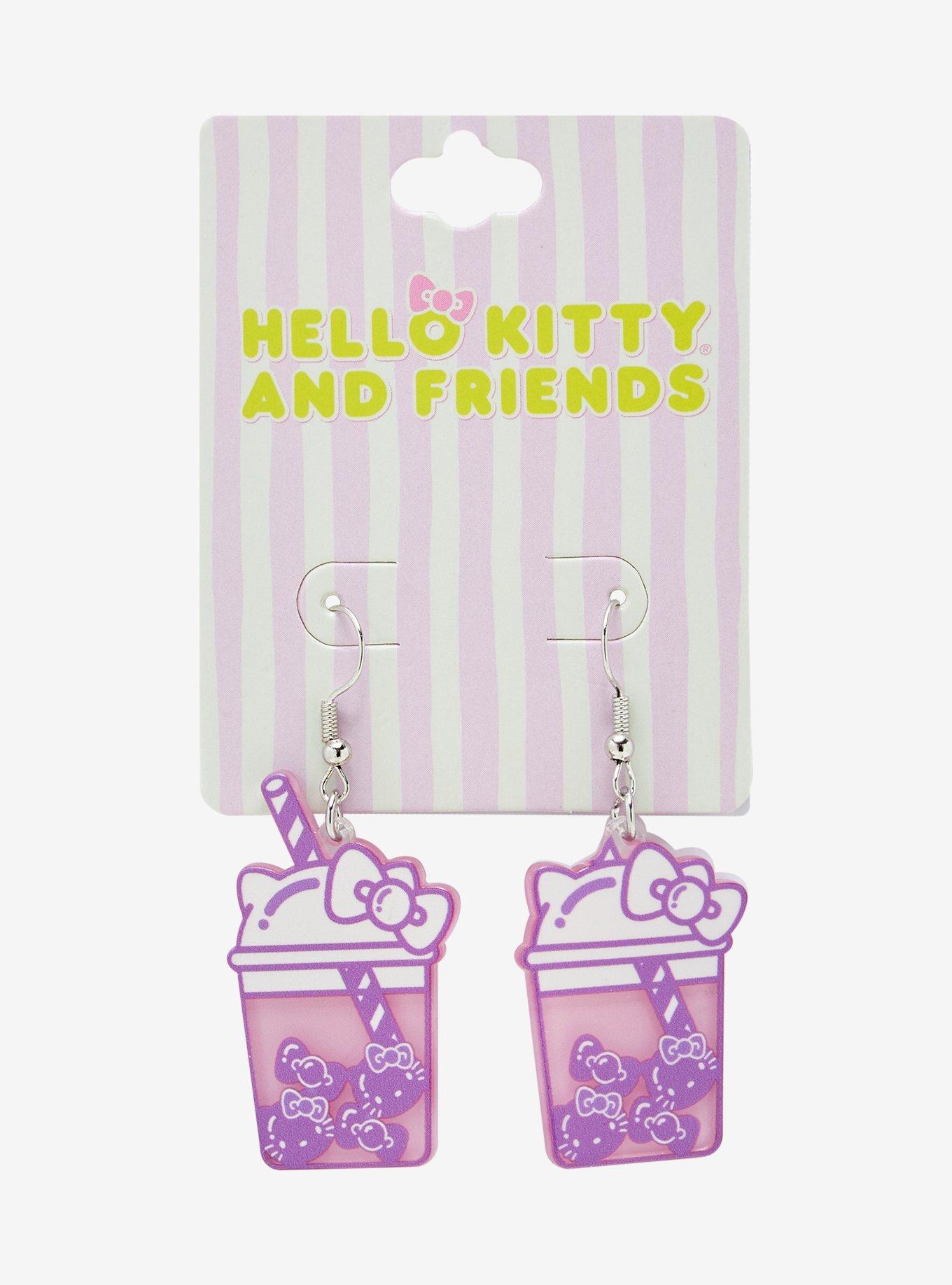 Sanrio Hello Kitty and Friends Hello Kitty Boba Cup Earrings - BoxLunch Exclusive