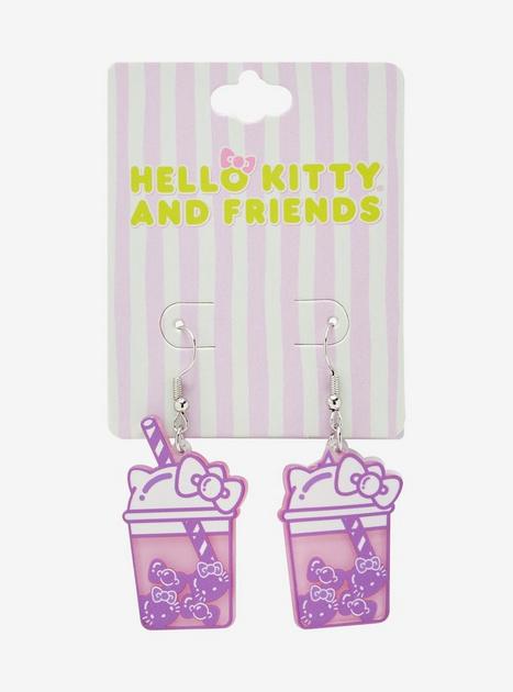 Sanrio Hello Kitty and Friends Hello Kitty Boba Cup Earrings - BoxLunch ...