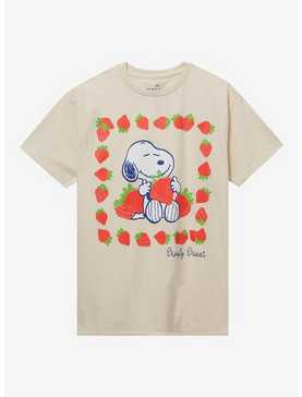 Peanuts Snoopy & Strawberries Boyfriend Fit Girls T-Shirt, , hi-res