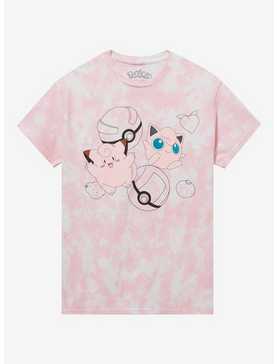 Pokemon Clefairy & Jigglypuff Pink Wash Boyfriend Fit Girls T-Shirt, , hi-res