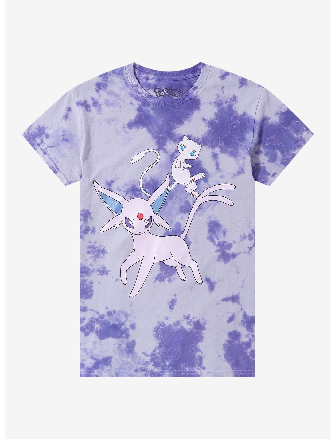 Pokemon Mew & Espeon Tie-Dye Boyfriend Fit Girls T-Shirt, MULTI, hi-res