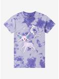 Pokemon Mew & Espeon Tie-Dye Boyfriend Fit Girls T-Shirt, MULTI, hi-res