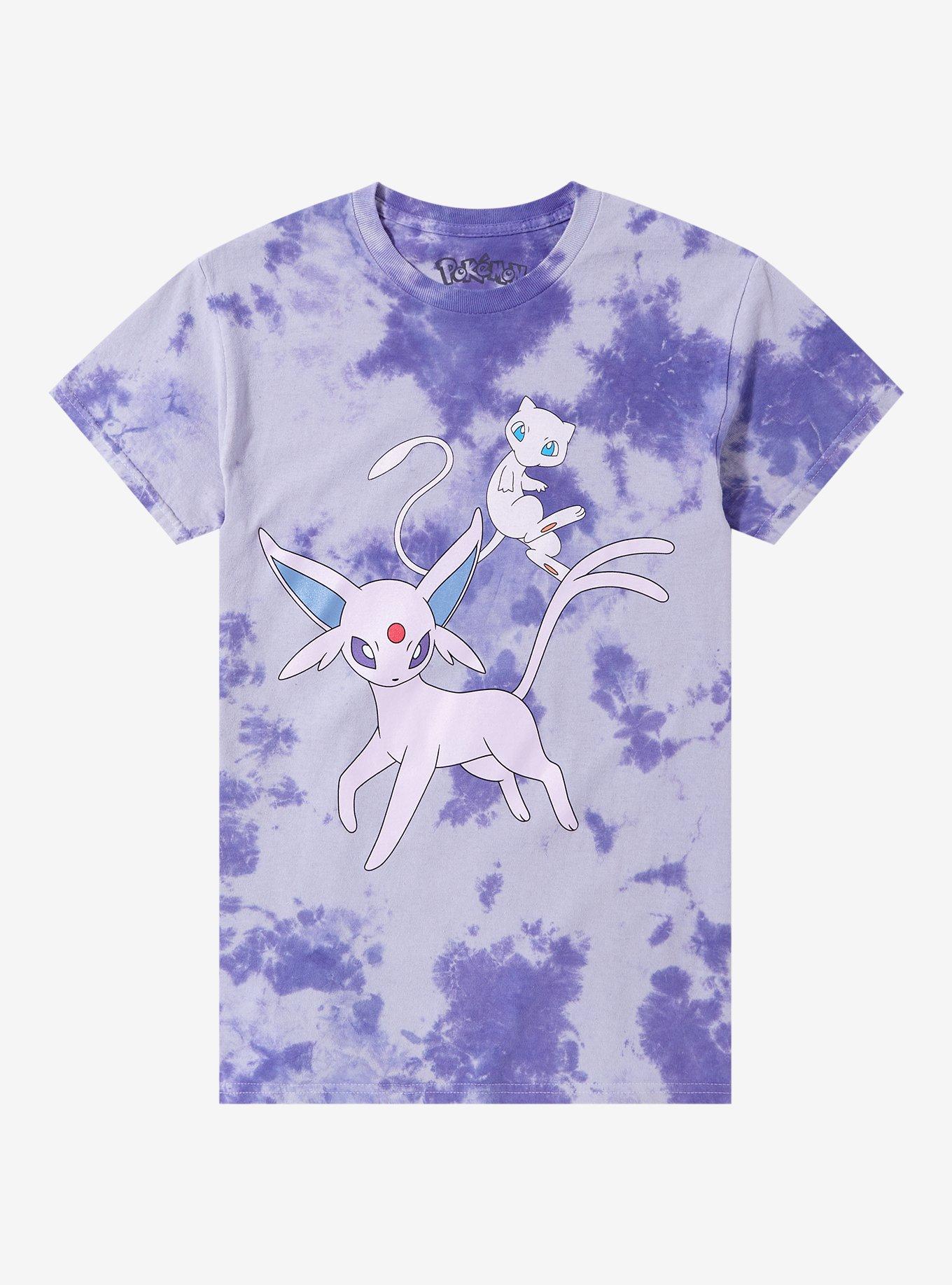 Pokemon Mew & Espeon Tie-Dye Boyfriend Fit Girls T-Shirt | Hot Topic