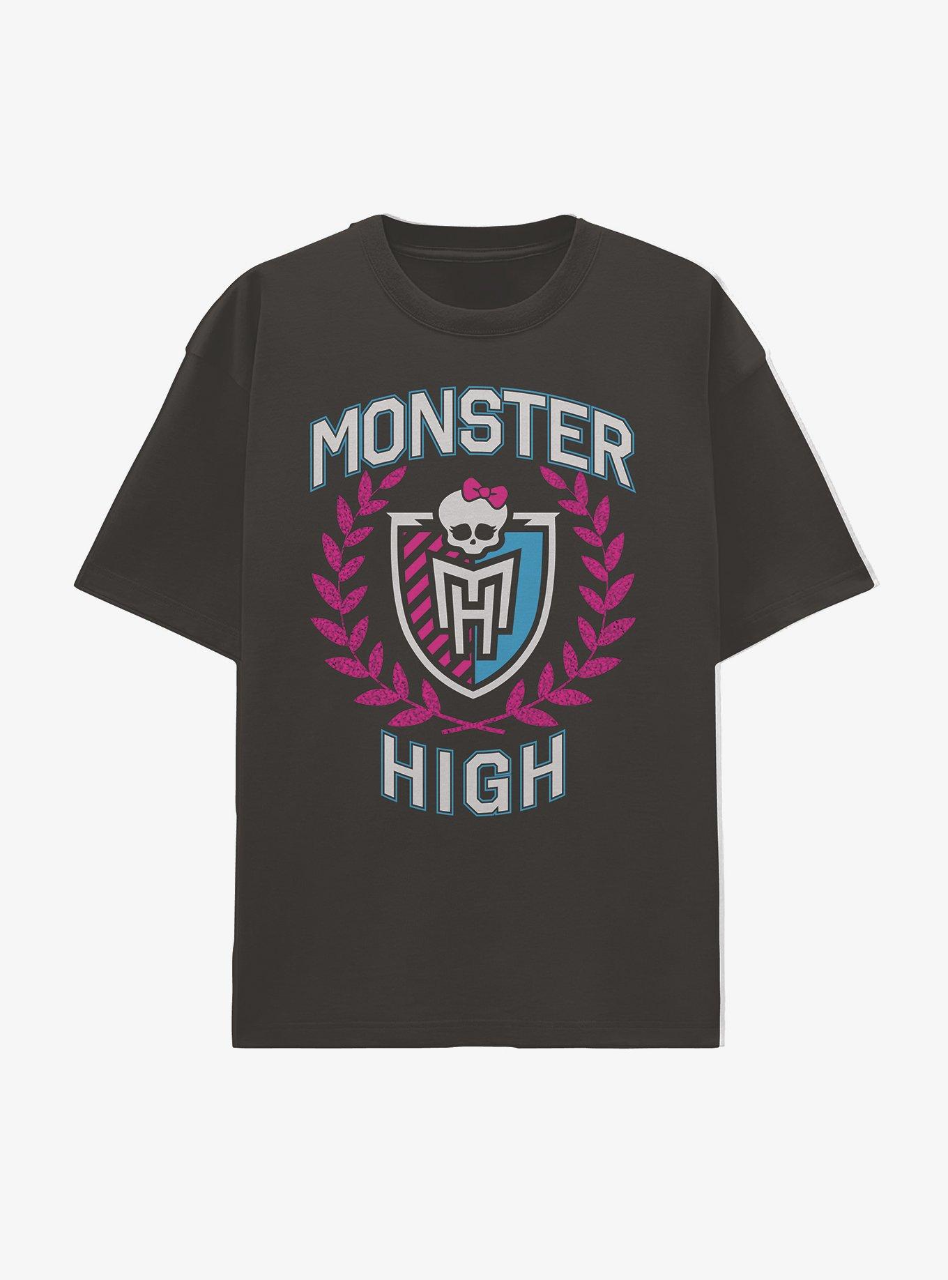 Monster High Glitter Crest Boyfriend Fit Girls T-Shirt, MULTI, hi-res