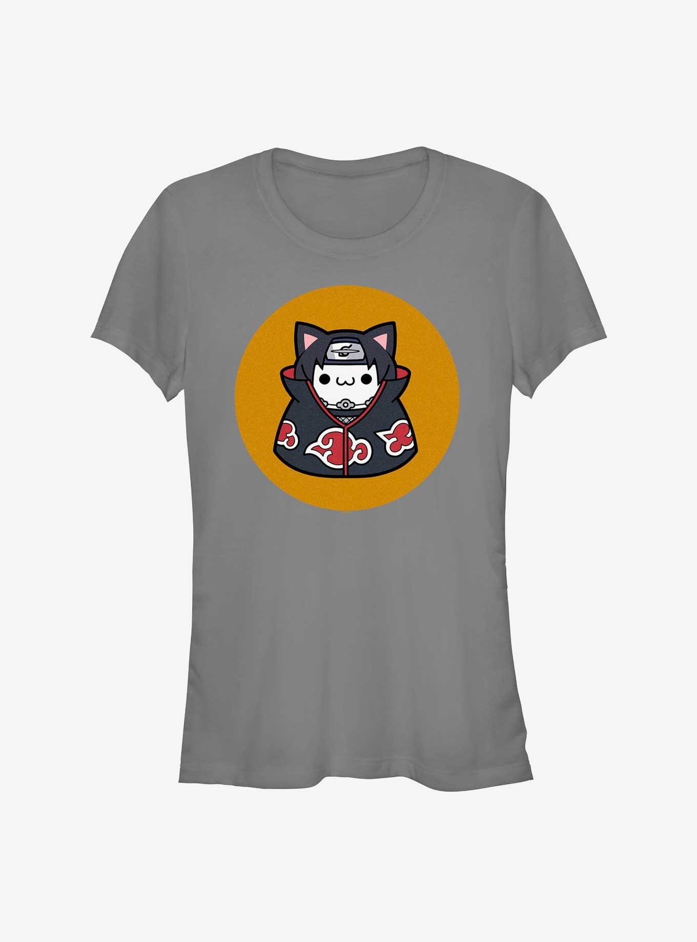 Naruto Cat Itachi Girls T-Shirt, CHARCOAL, hi-res