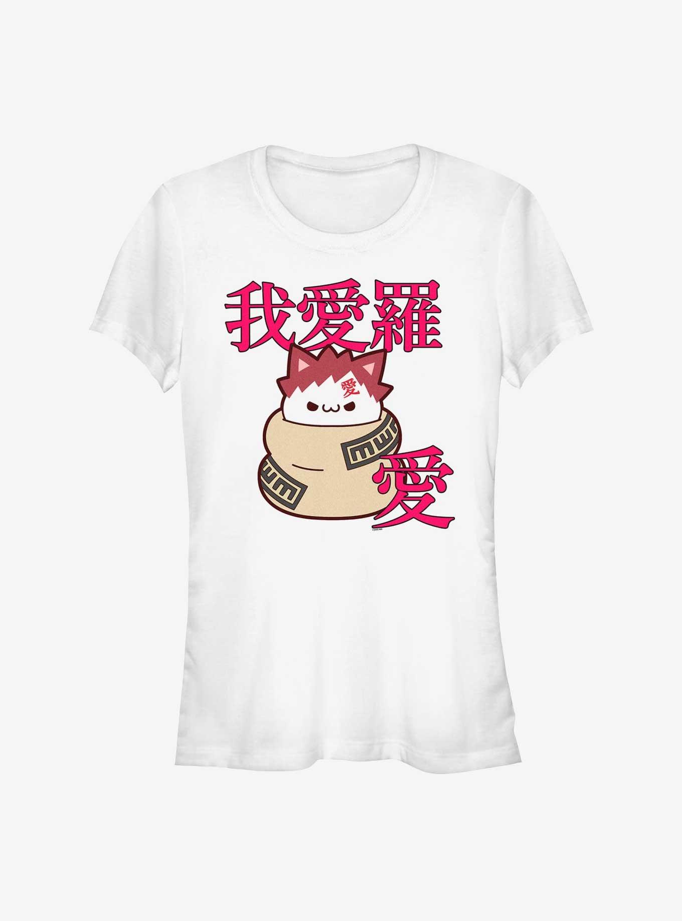 Naruto Ninja Cat Gaara Girls T-Shirt, WHITE, hi-res