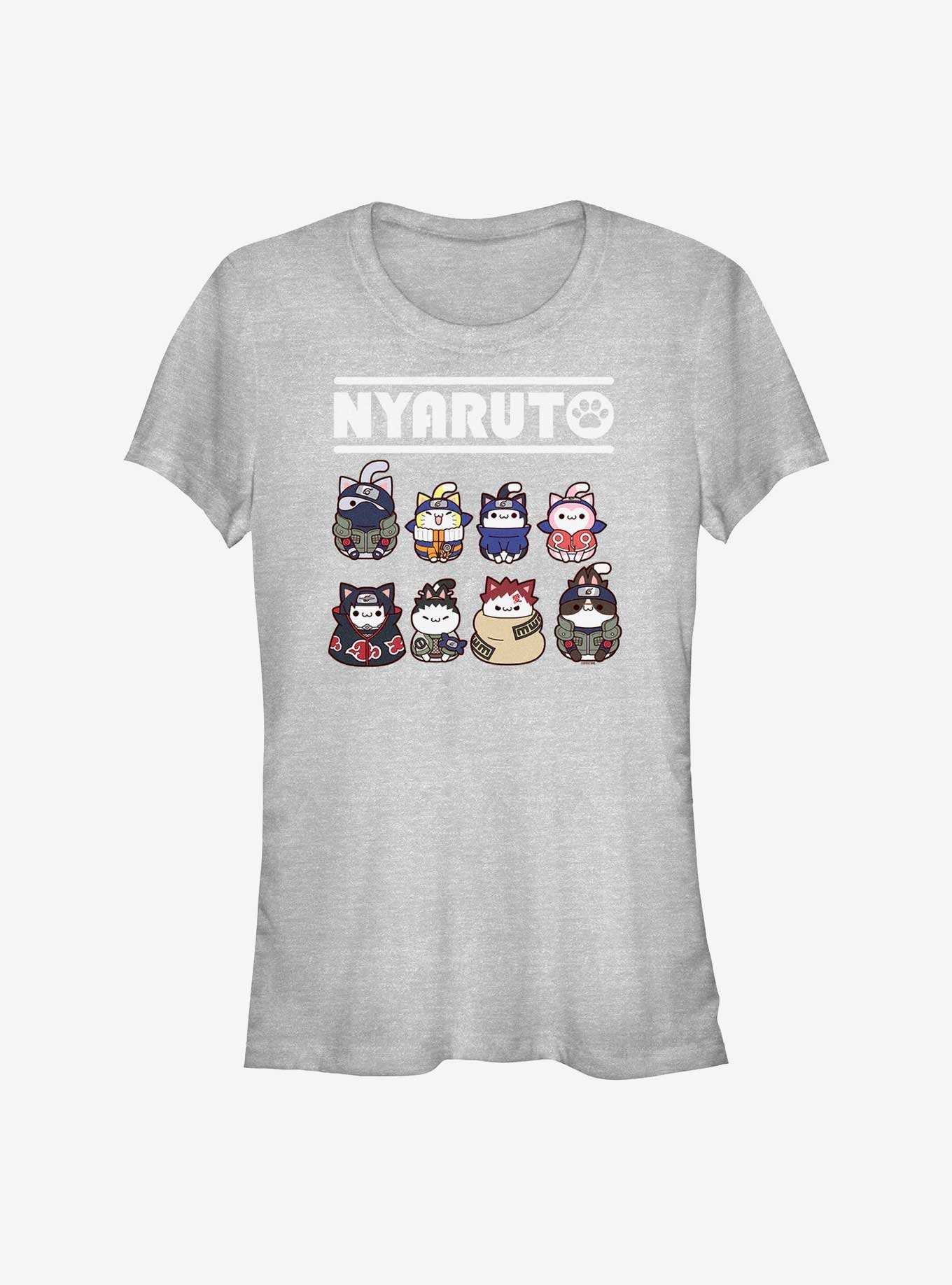 Naruto Nyaruto Cat Lineup Girls T-Shirt, , hi-res