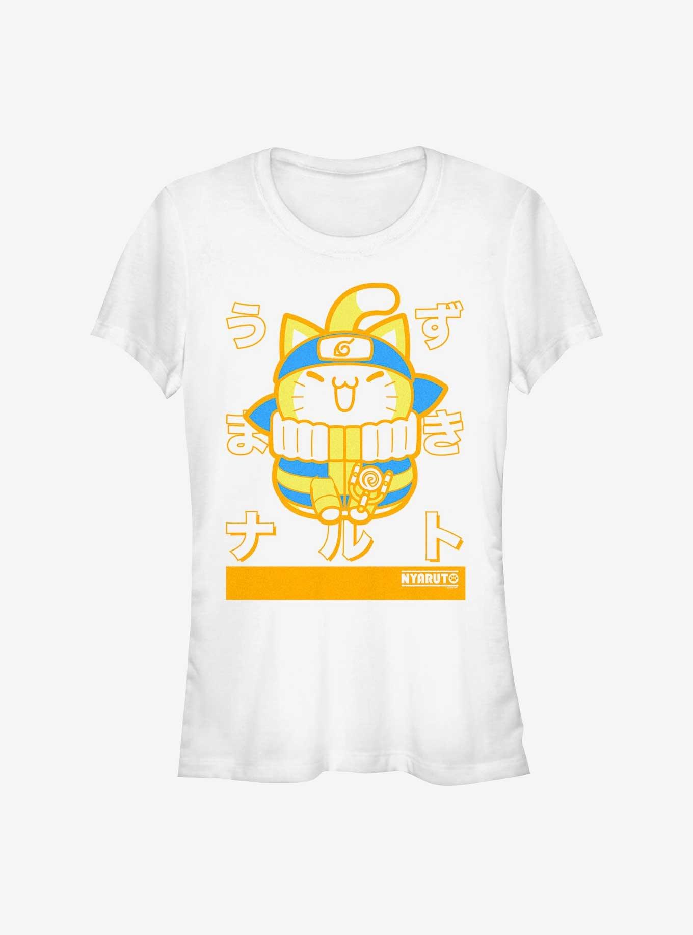 Naruto Nyaruto Uzumaki Cat Girls T-Shirt, WHITE, hi-res