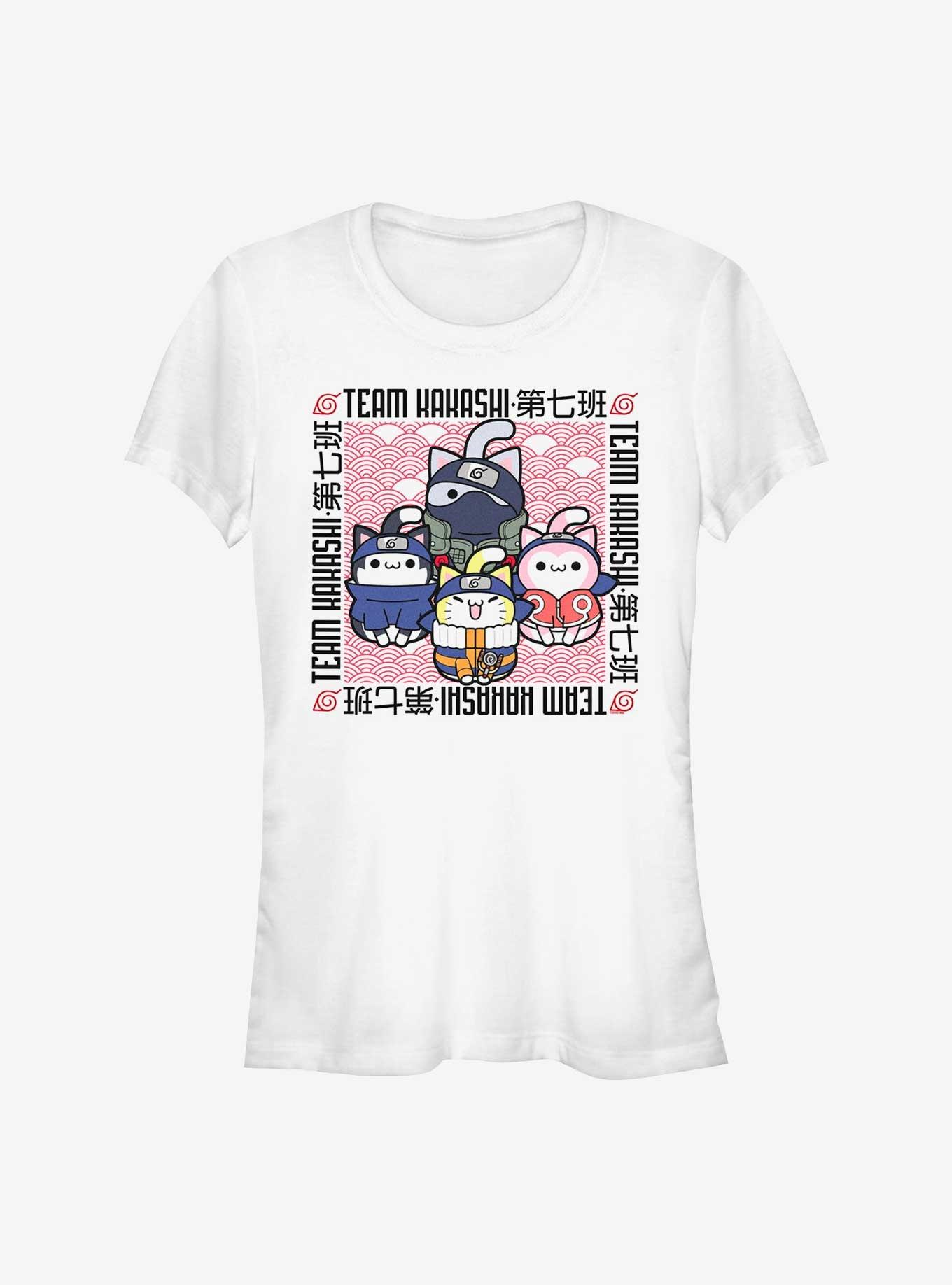 Naruto Nyaruto Team Kakashi Cats Girls T-Shirt, , hi-res