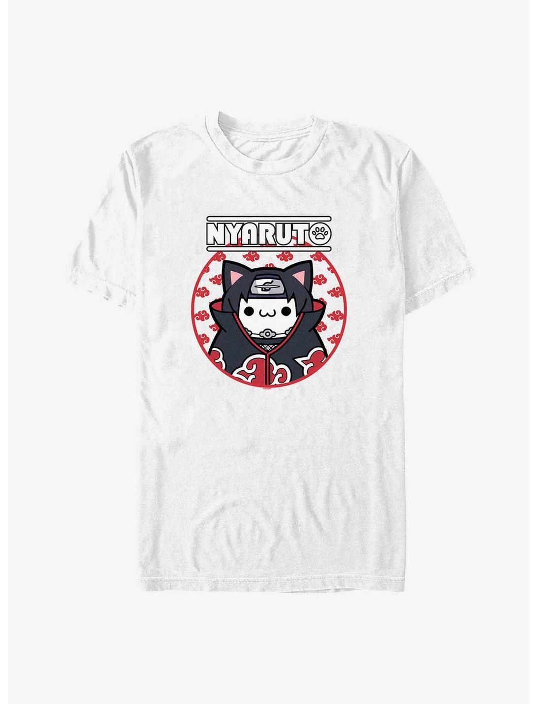 Naruto Nyaruto Itachi Cat T-Shirt, WHITE, hi-res