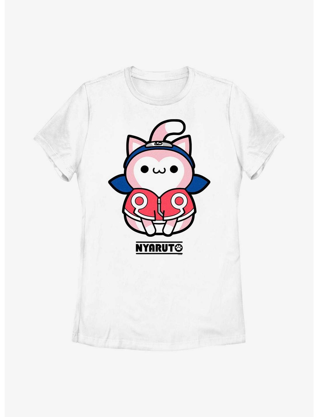 Naruto Nyaruto Sakura Cat Womens T-Shirt, WHITE, hi-res