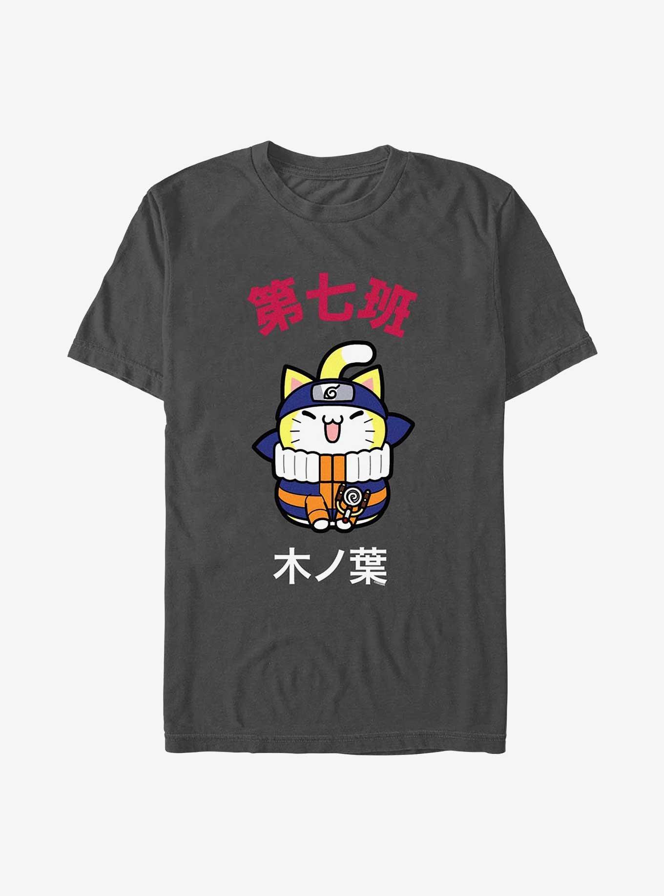 Naruto Nyaruto Cat T-Shirt, CHARCOAL, hi-res