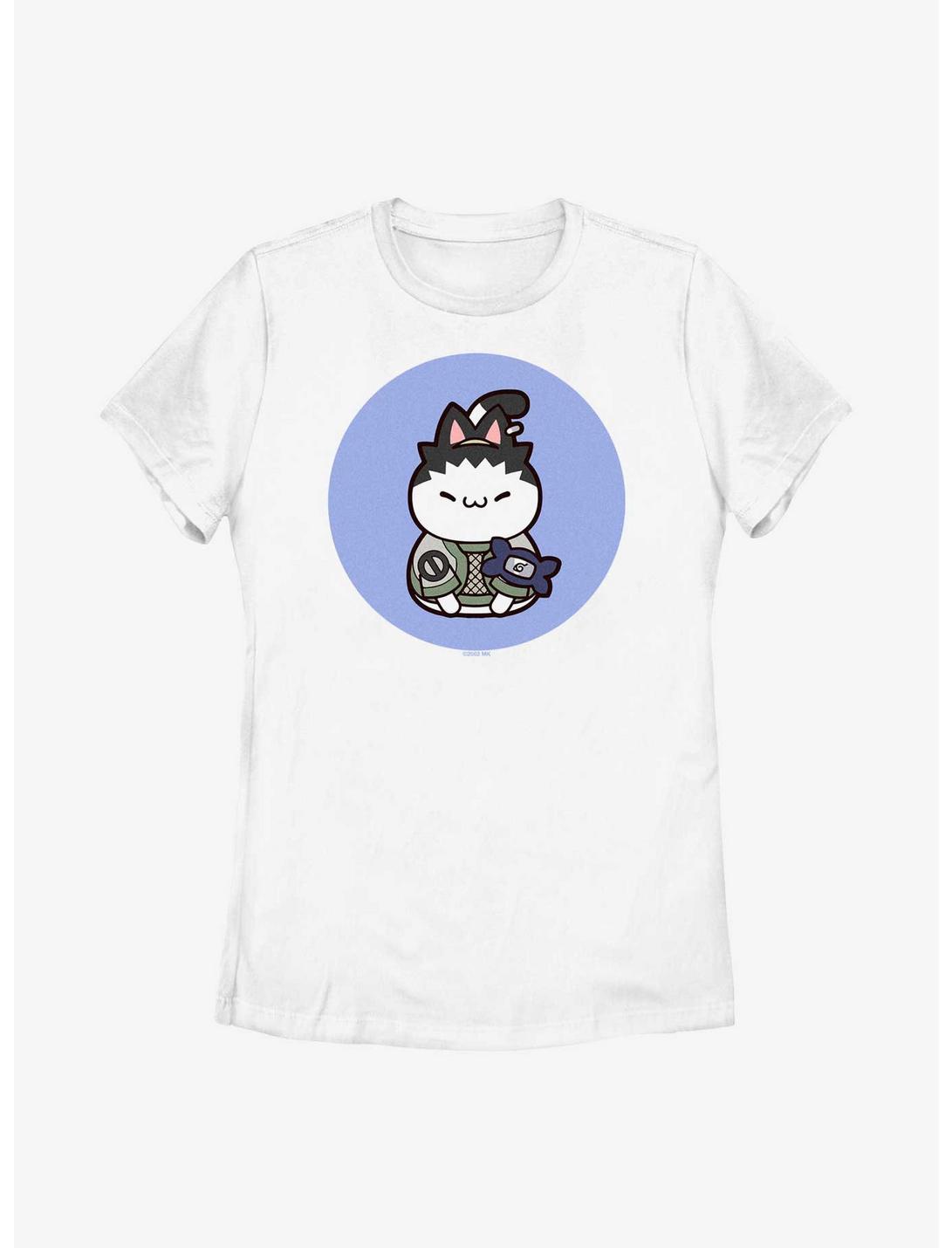 Naruto Cat Shikamaru Womens T-Shirt, WHITE, hi-res